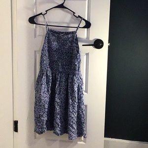 Thrifted, blue, floral, casual dress from Copper Key!!